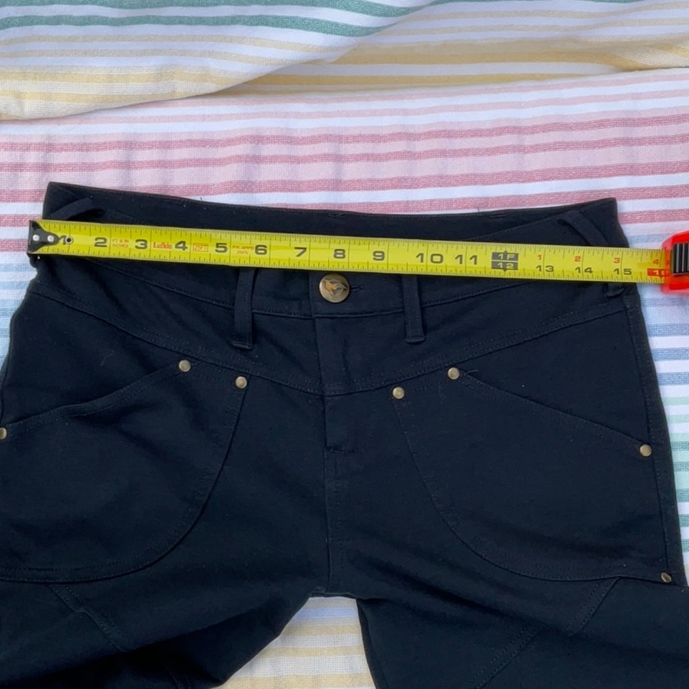 Eh 🎁 Free people skinny pants sz 29 inseam 30 black front and back pockets - Picture 11 of 13
